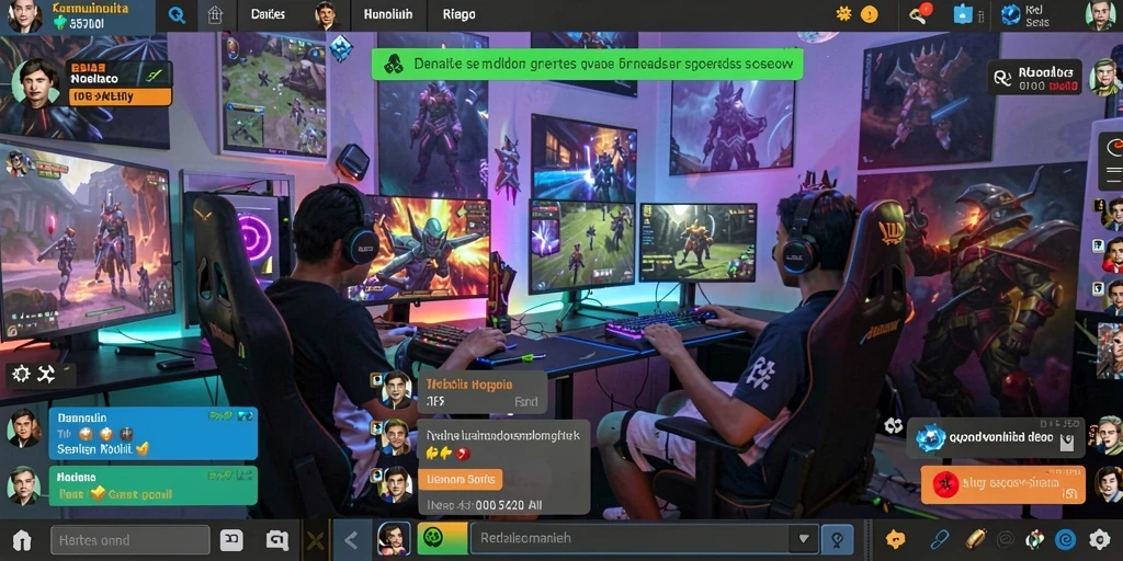 Screenshot menggambarkan komunitas interaktif di dalam aplikasi.